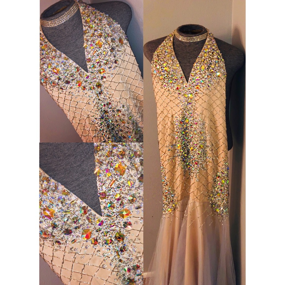 Glamour By Terani Iridescent Mermaid Gown✨OG $650!